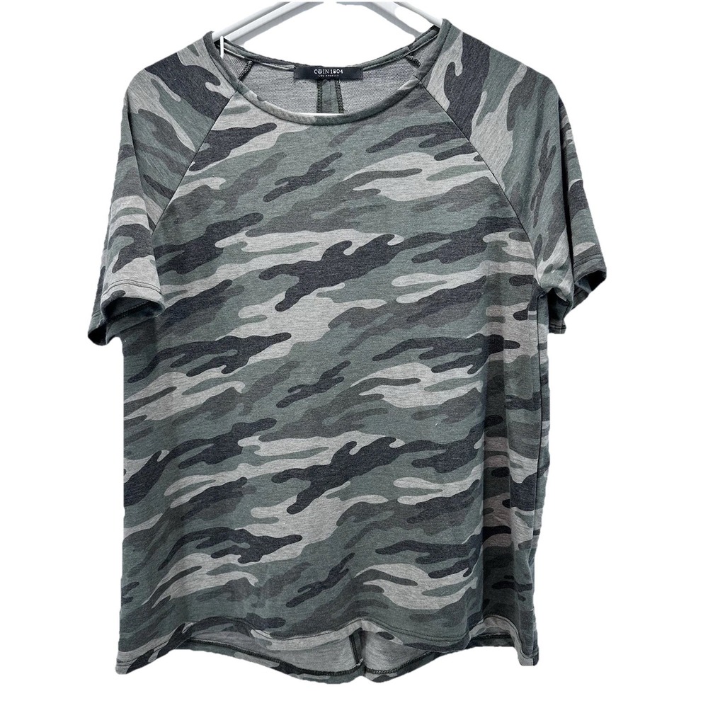 Coin 1804 Los Angeles camo Tank L Short Sleeve Crewneck‎ Lightweight